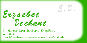 erzsebet dechant business card
